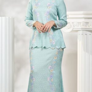 Kurung Moden Sakura In Mint Green - Thumbnail Image 1