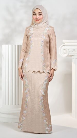 Kurung Moden Sakura In Champagne