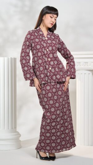 Kebaya Mini Dahlia In Burgandy